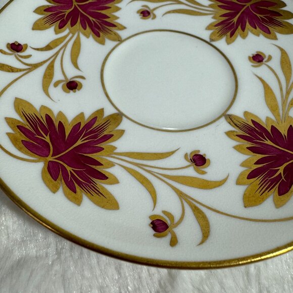 Grosvenor Fine Bone China "Culross" Saucer Set 5 Floral Saucer for Demitasse Cup - Picture 5 of 7